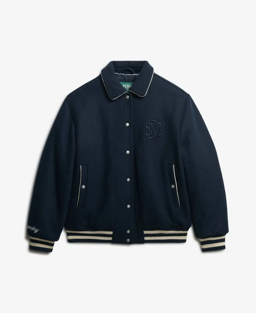 Country Club Wool Blend Bomber Jacket