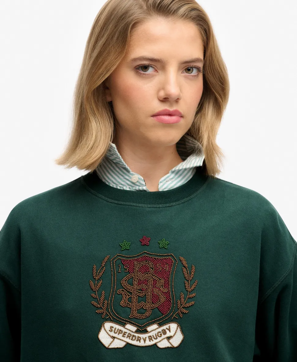 Crest Loose Crew Sweatshirt