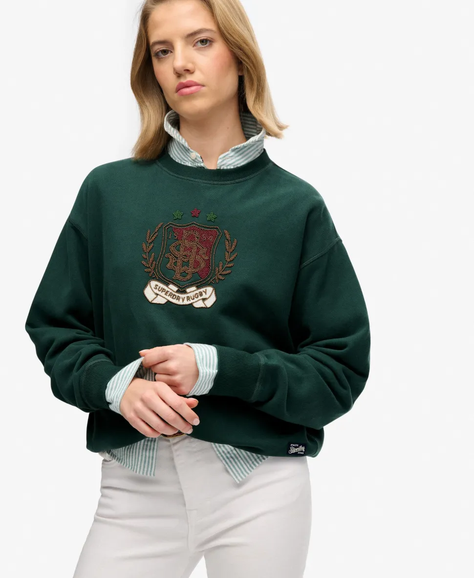 Crest Loose Crew Sweatshirt