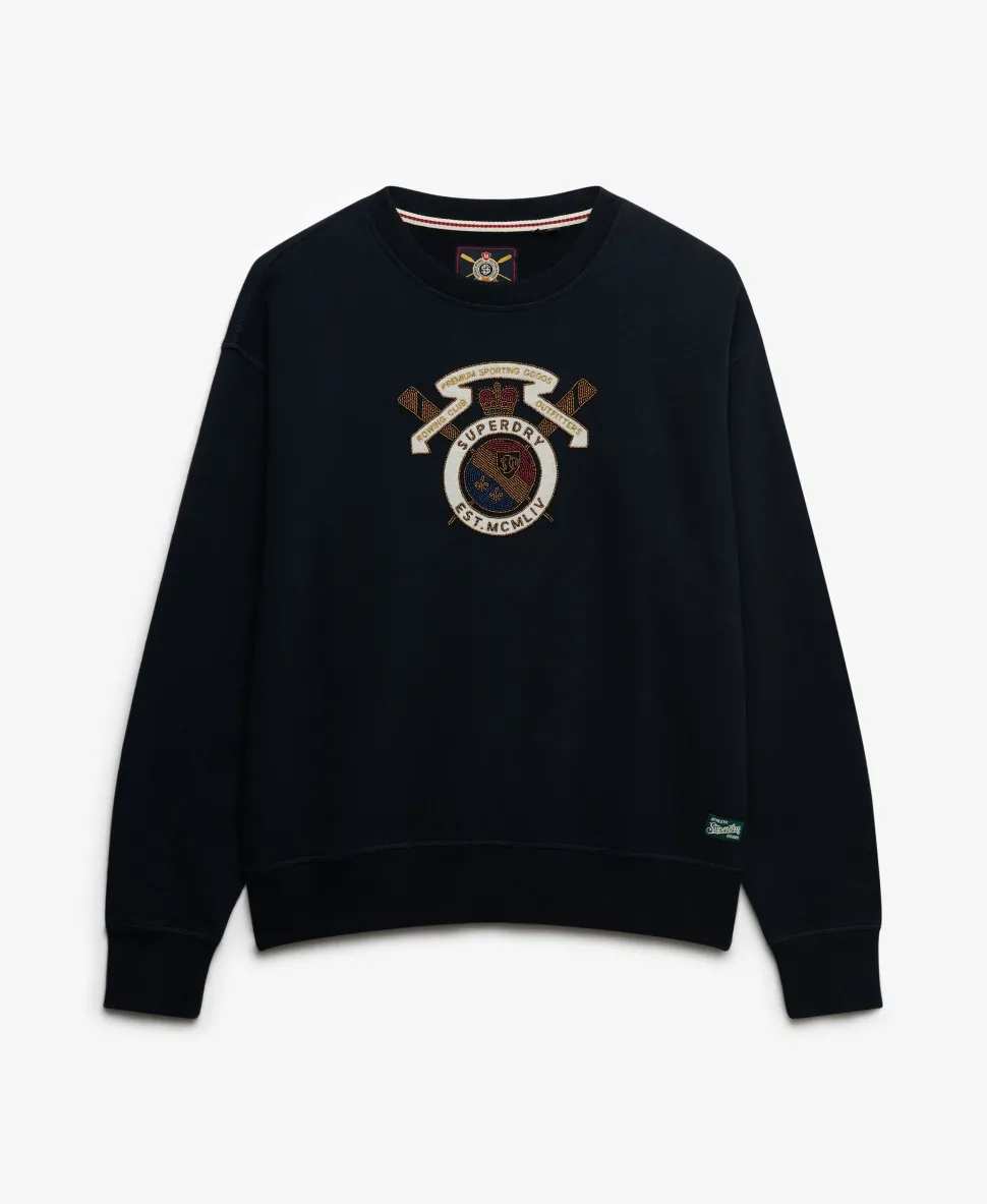 Crest Loose Crew Sweatshirt