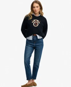 Crest Loose Crew Sweatshirt