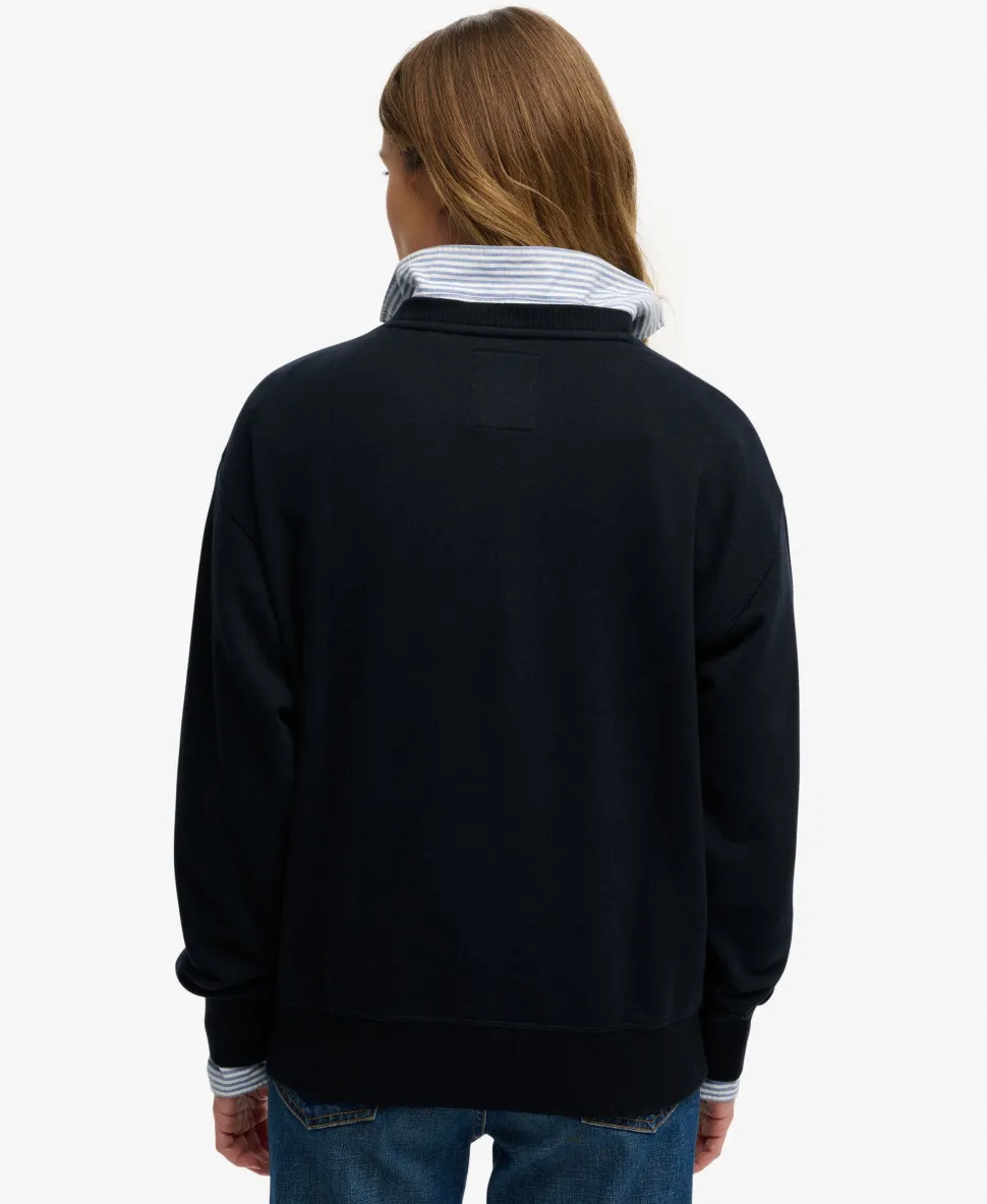 Crest Loose Crew Sweatshirt
