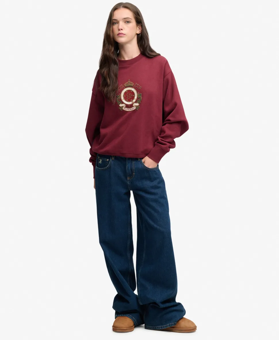Crest Loose Crew Sweatshirt