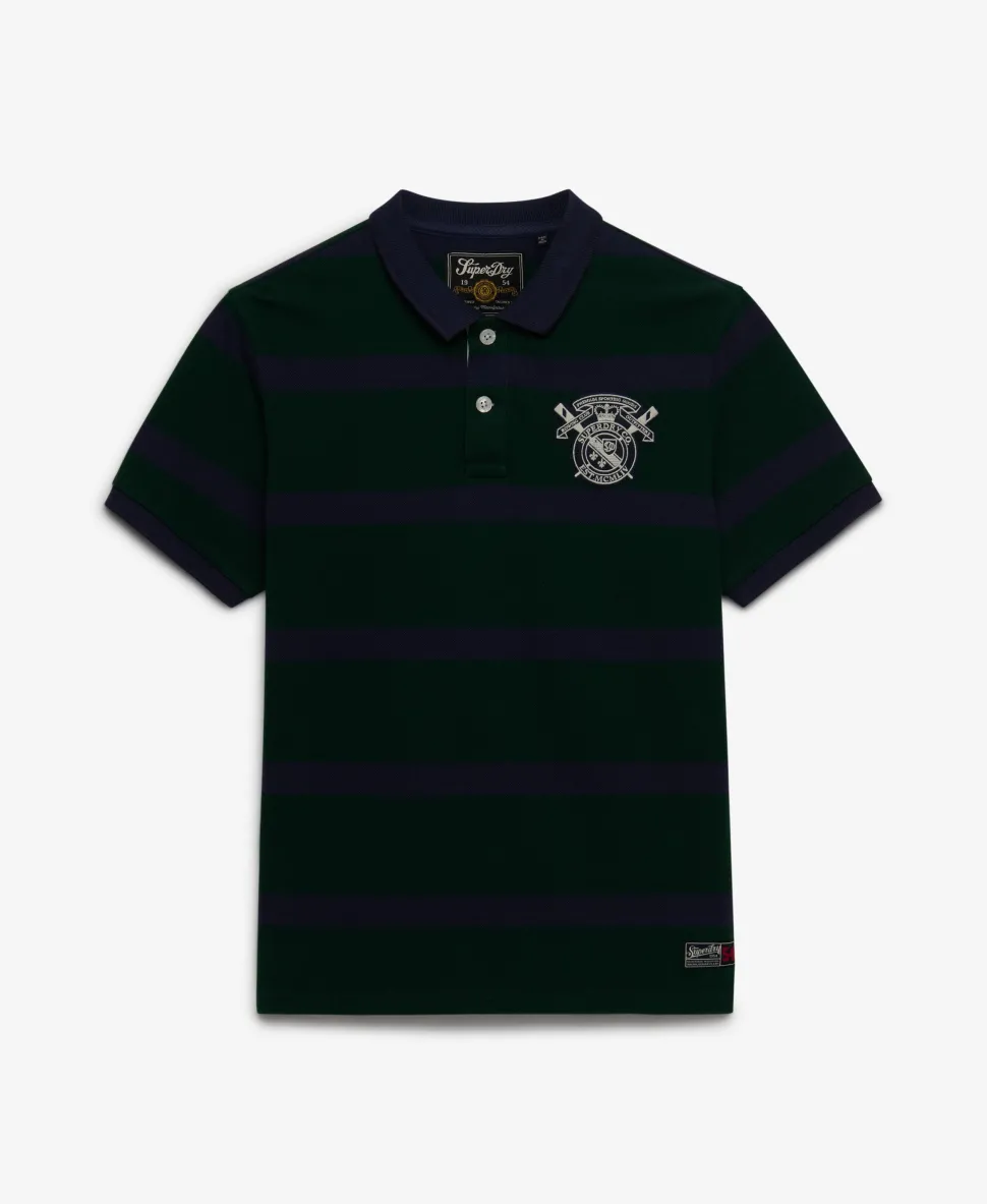 Crest Stripe Polo Shirt