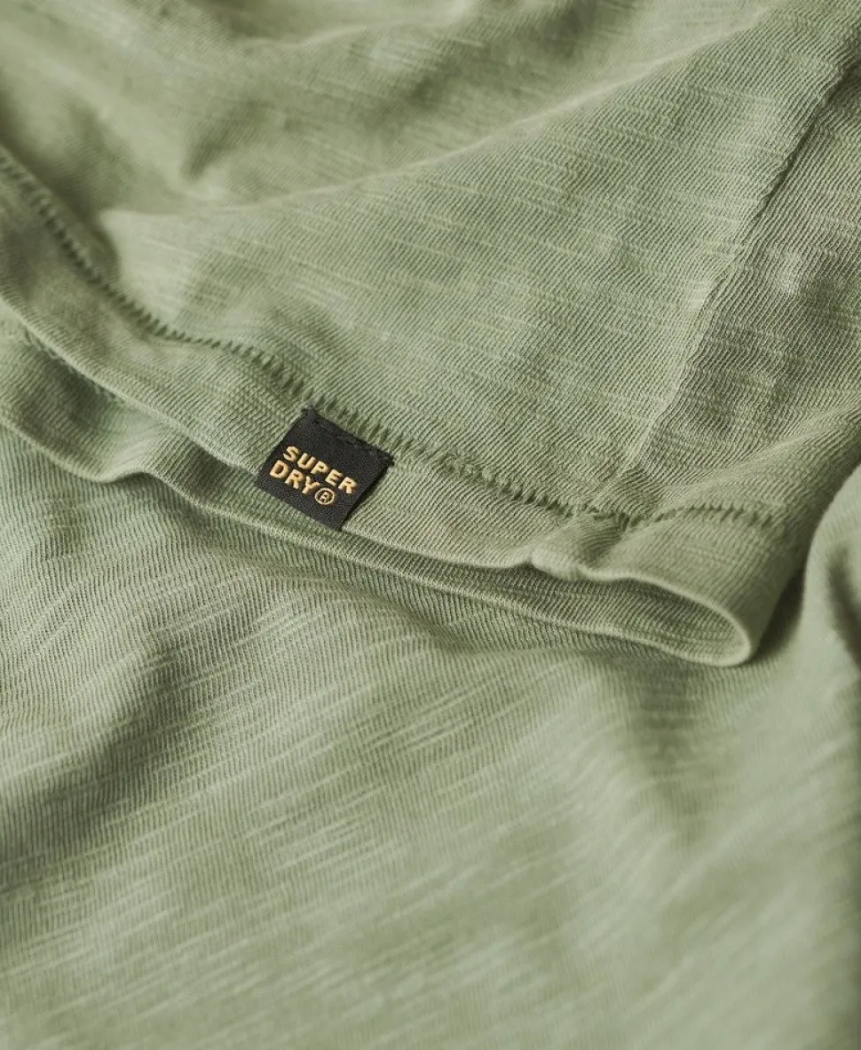 Crew Neck Slub Short Sleeved T-shirt