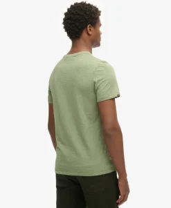 Crew Neck Slub Short Sleeved T-shirt
