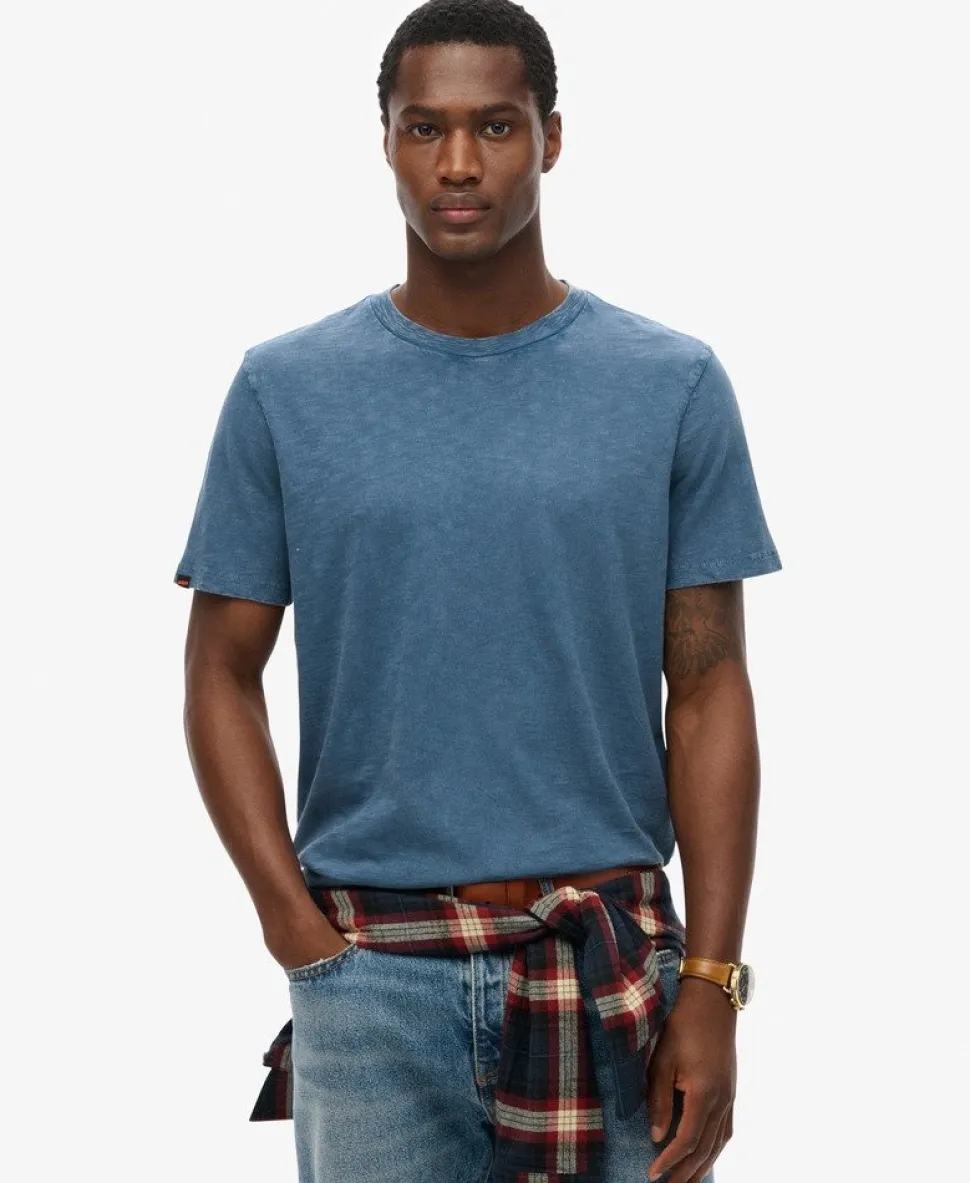 Crew Neck Slub Short Sleeved T-shirt