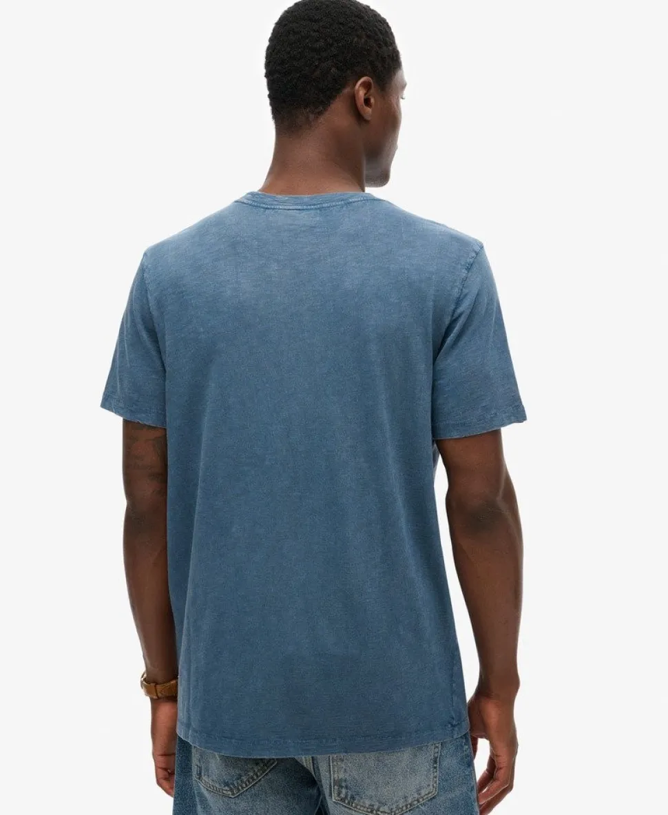 Crew Neck Slub Short Sleeved T-shirt