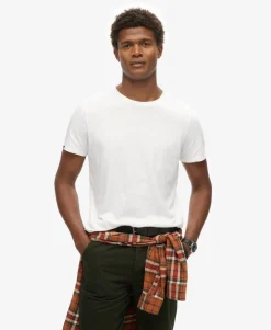 Crew Neck Slub Short Sleeved T-shirt