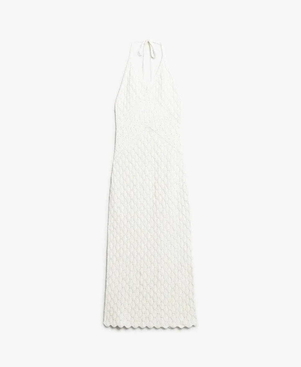 Crochet Halter Maxi Dress