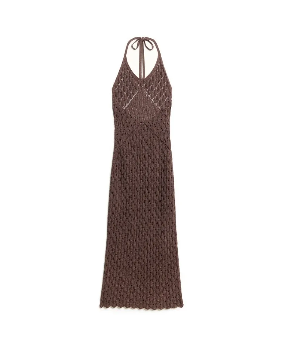 Crochet Halter Maxi Dress
