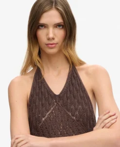 Crochet Halter Maxi Dress