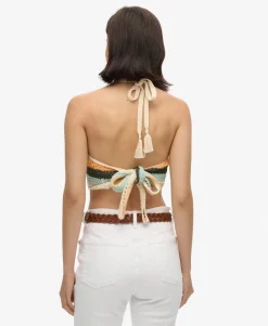 Cropped Halter Crochet Top