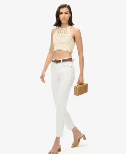 Cropped Halter Crochet Top