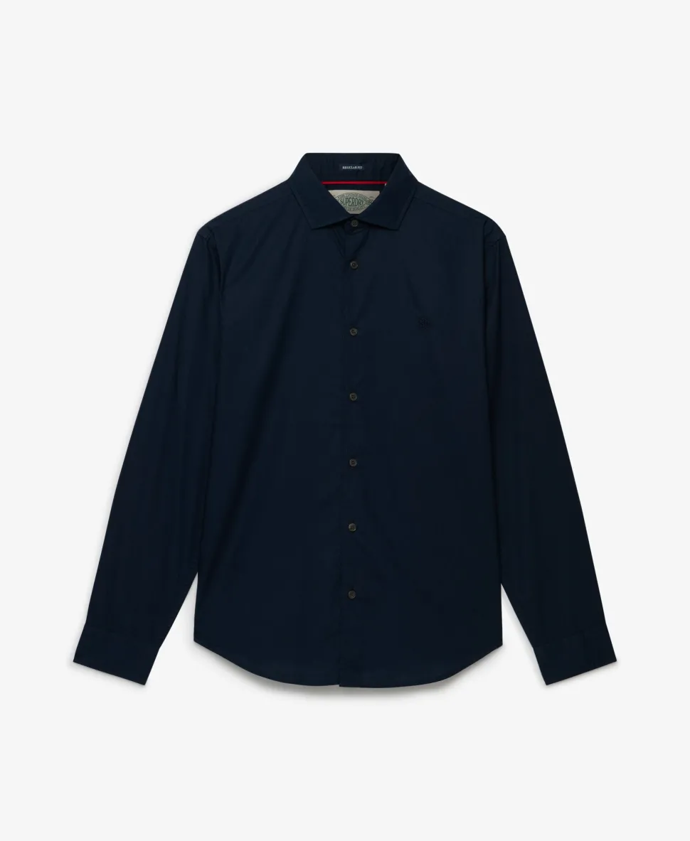 Cut Away Poplin Long Sleeve Shirt