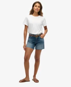 Denim Mid Length Shorts