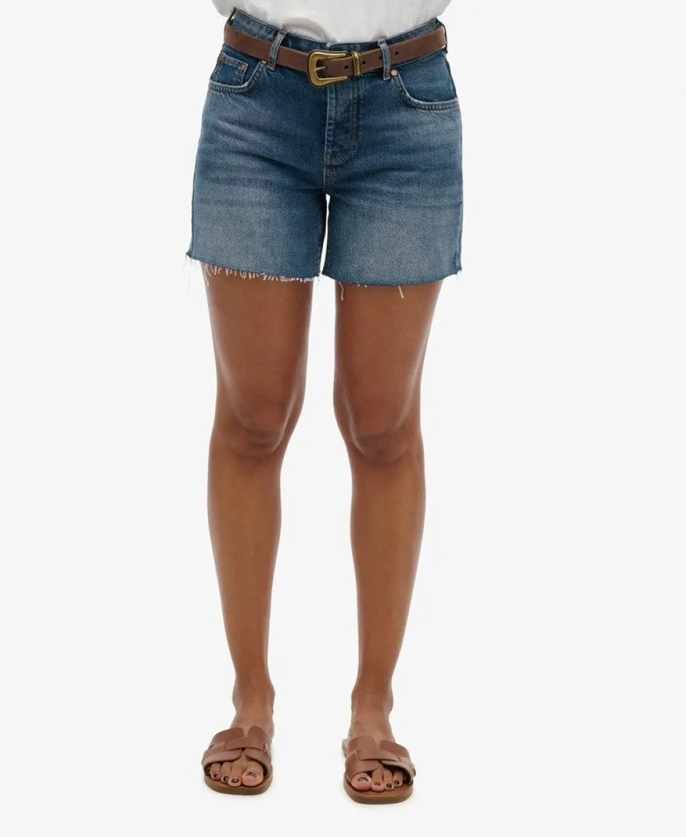 Denim Mid Length Shorts