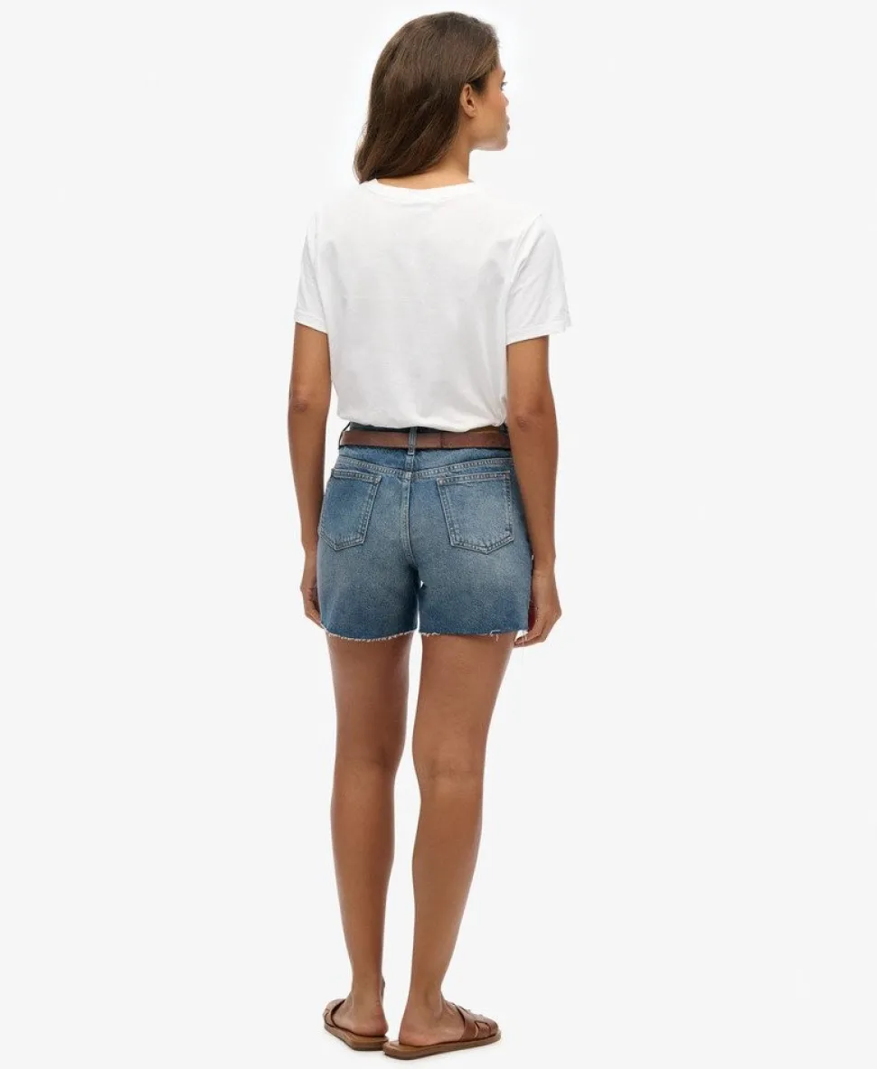 Denim Mid Length Shorts