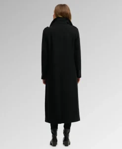 Double Breasted Wool Blend Coat
