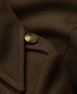 Double Breasted Wool Blend Coat