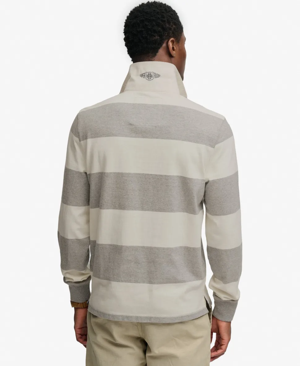 Double Emblem Stripe Rugby Top