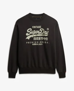 Embellished Vintage Logo Loose Crew Sweatshirt