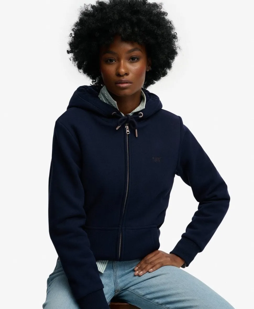 Essential Borg Lined Zip Hoodie