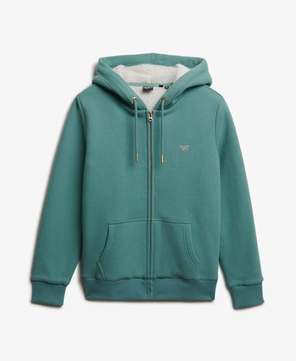 Essential Borg Lined Zip Hoodie