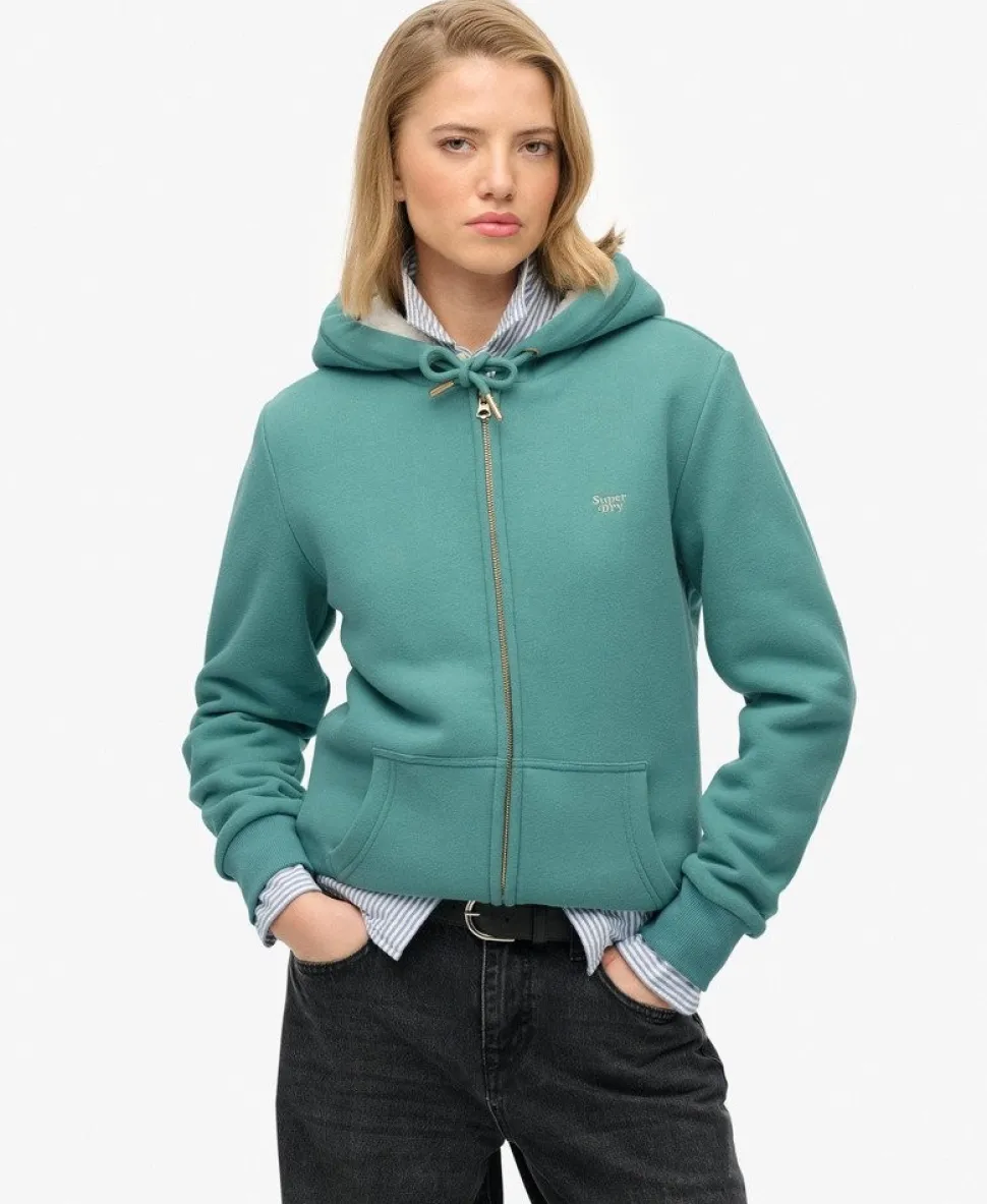 Essential Borg Lined Zip Hoodie