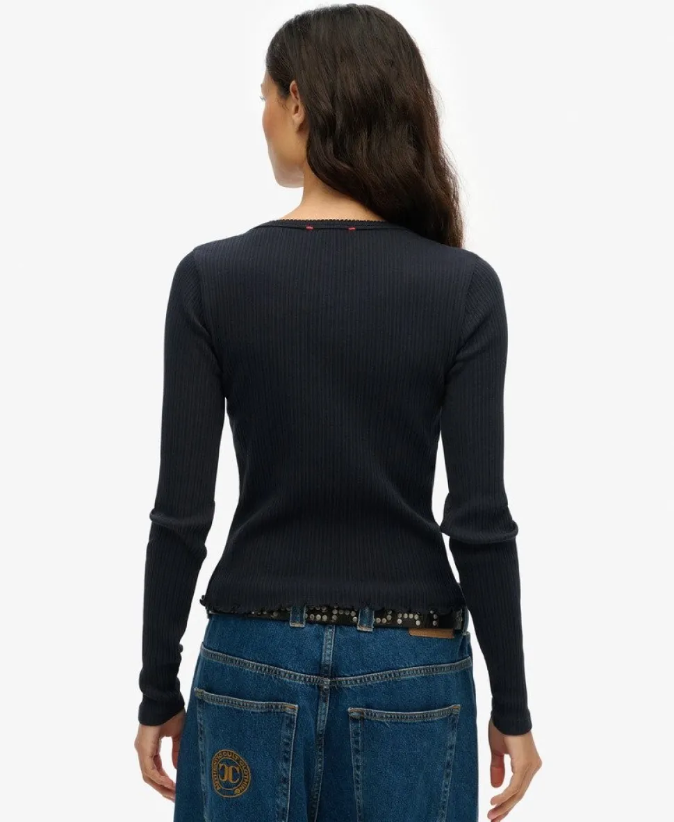 Essential Button Long Sleeve Top