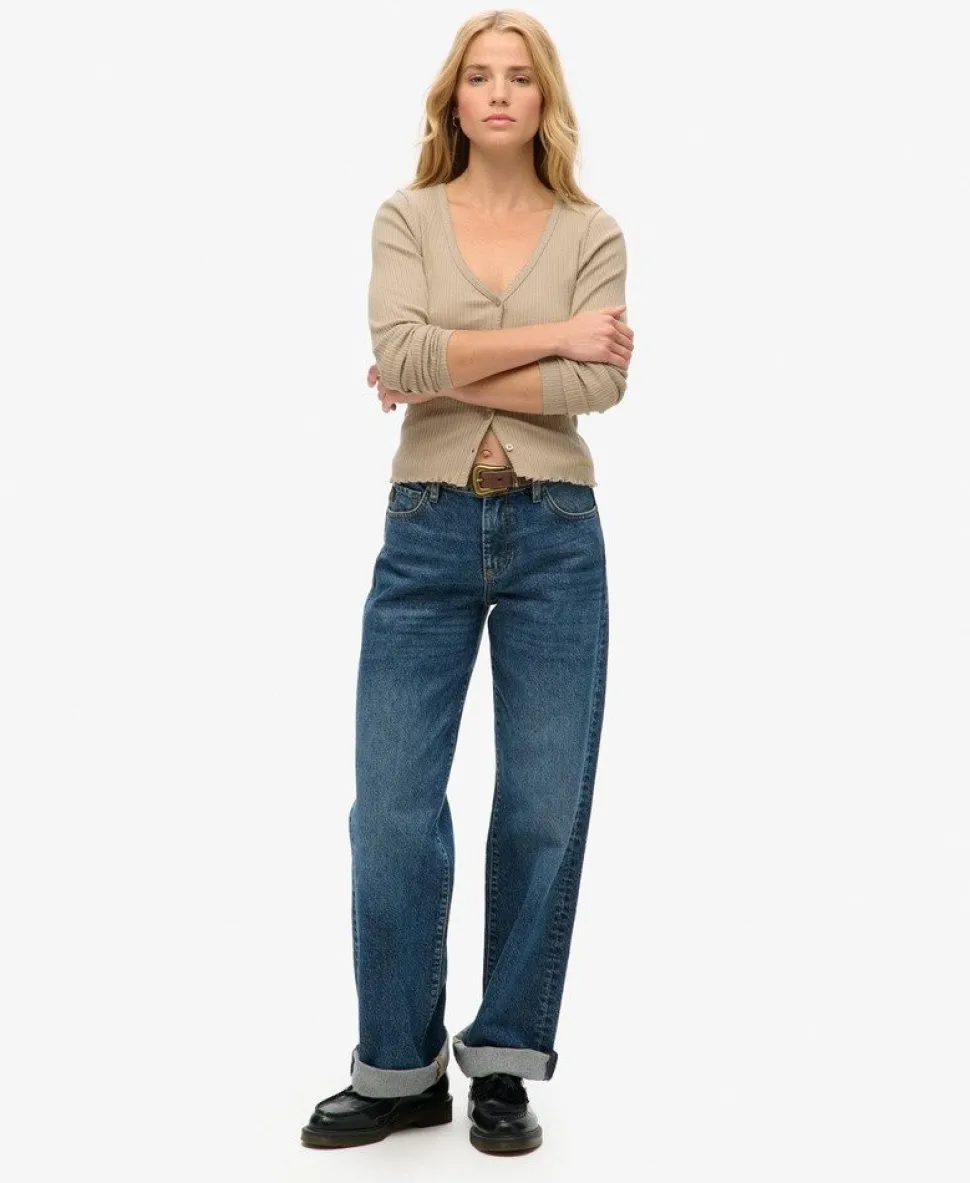 Essential Button Through Long Sleeve Top