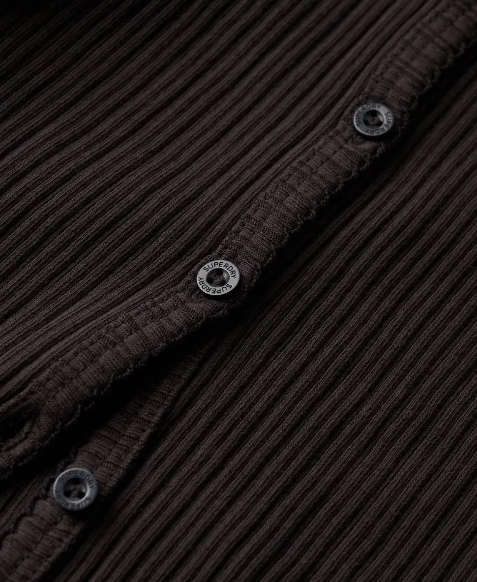 Essential Button Through Long Sleeve Top
