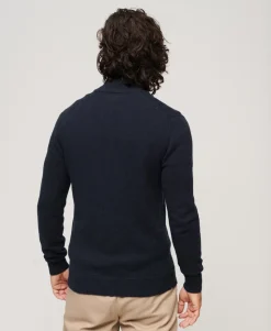 Essential Embroidered Knit Half Zip Jumper