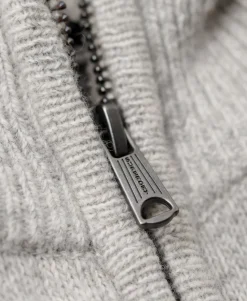 Essential Embroidered Knitted Half Zip Jumper