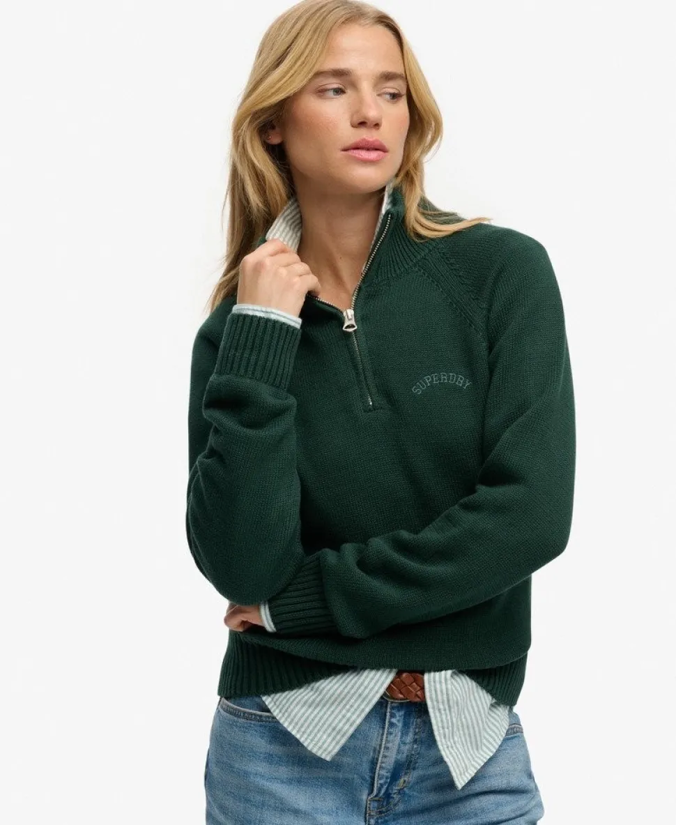 Essential Half Zip Knit Jumper
