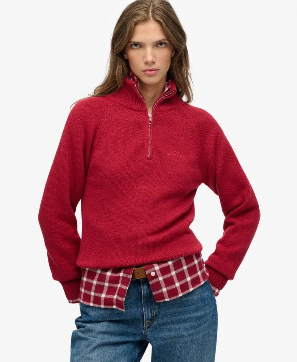 Essential Half Zip Knit Jumper