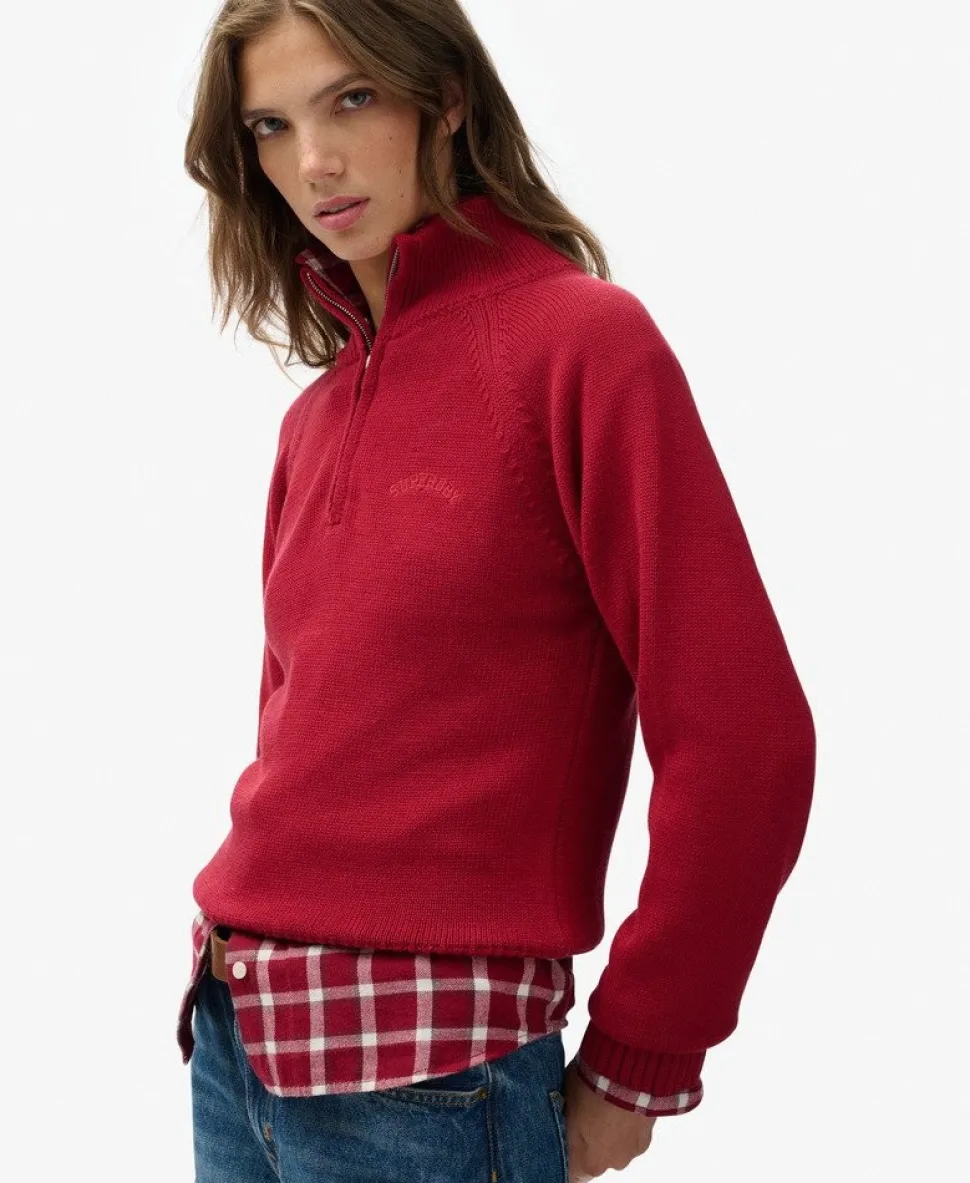 Essential Half Zip Knit Jumper