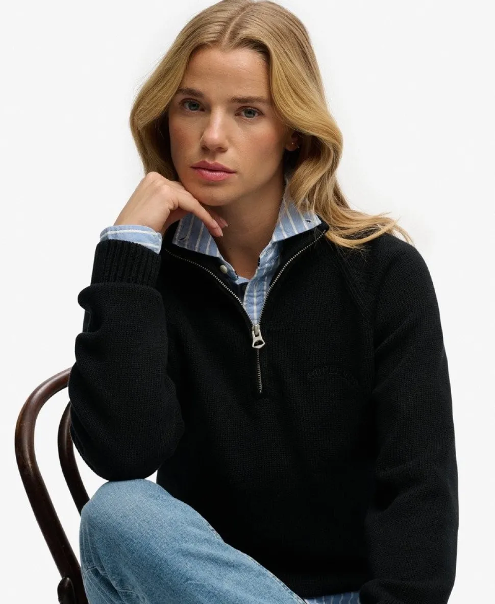 Essential Half Zip Knit Jumper