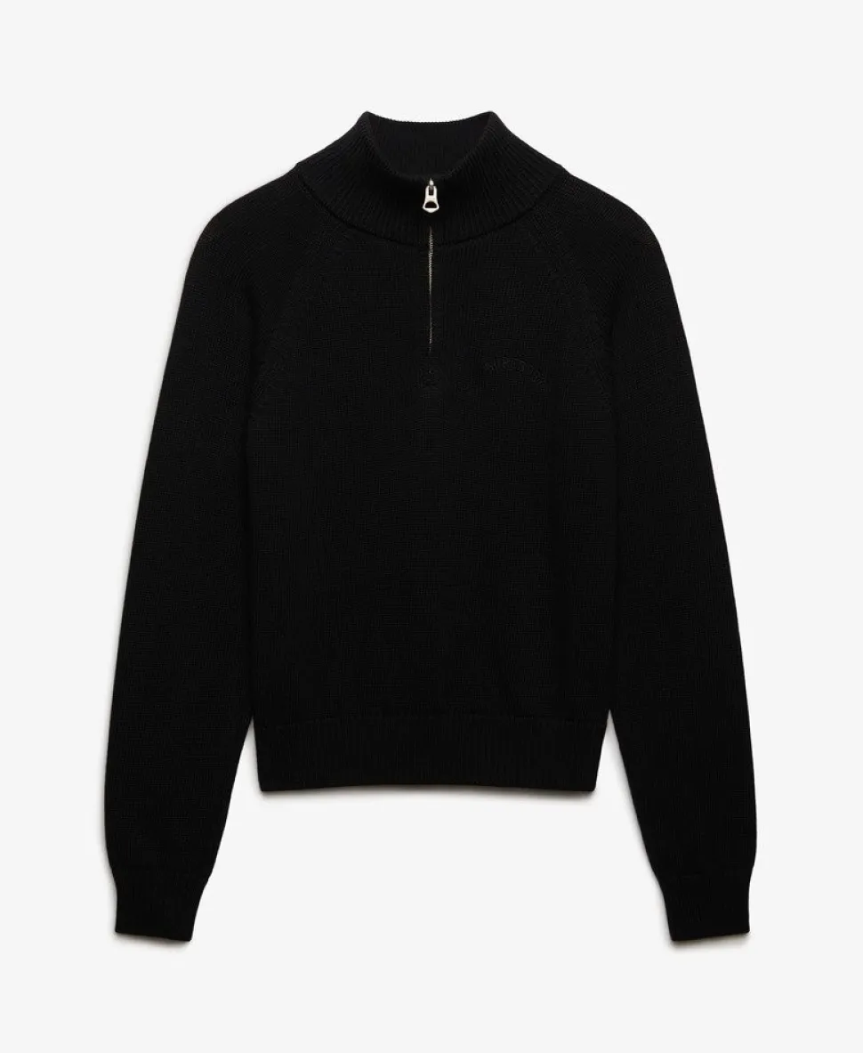 Essential Half Zip Knit Jumper