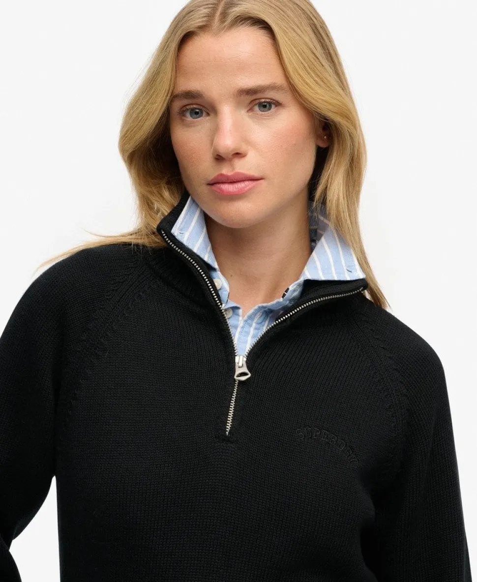 Essential Half Zip Knit Jumper