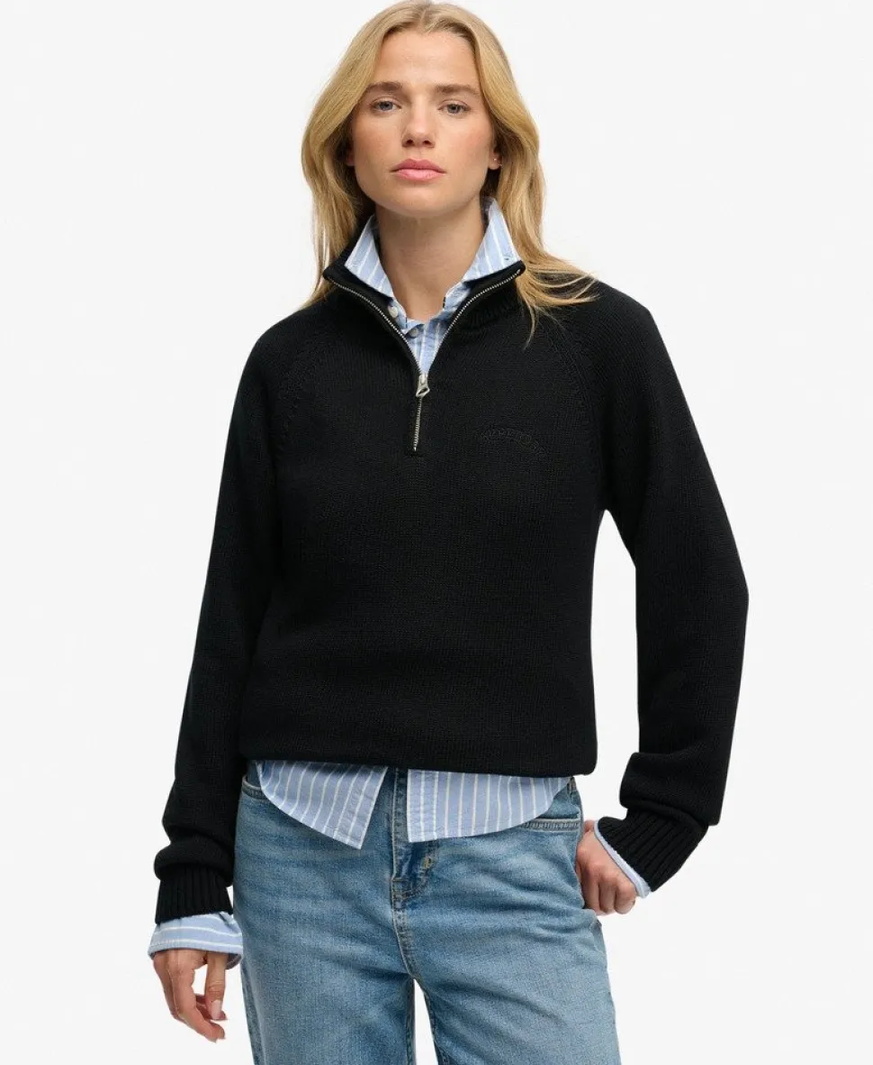 Essential Half Zip Knit Jumper
