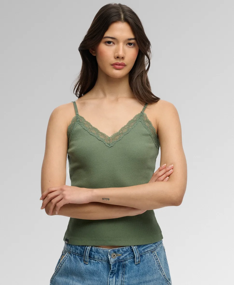 Essential Lace Trim Cami Top