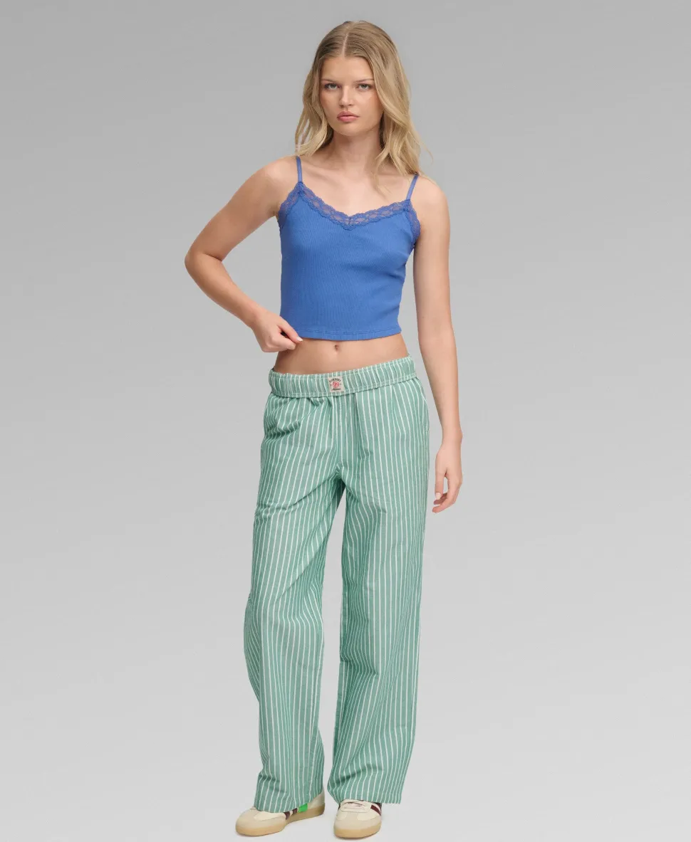 Essential Lace Trim Cropped Cami Top