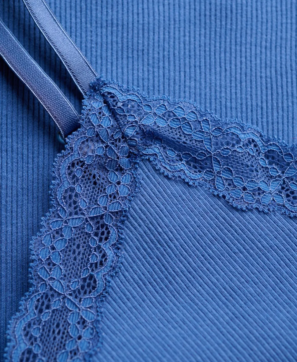 Essential Lace Trim Cropped Cami Top