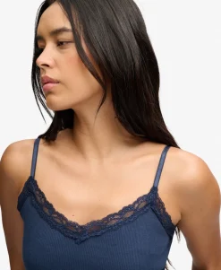 Essential Lace Trim Cropped Cami Top