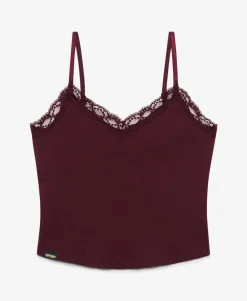 Essential Lace Trim Cropped Cami Top