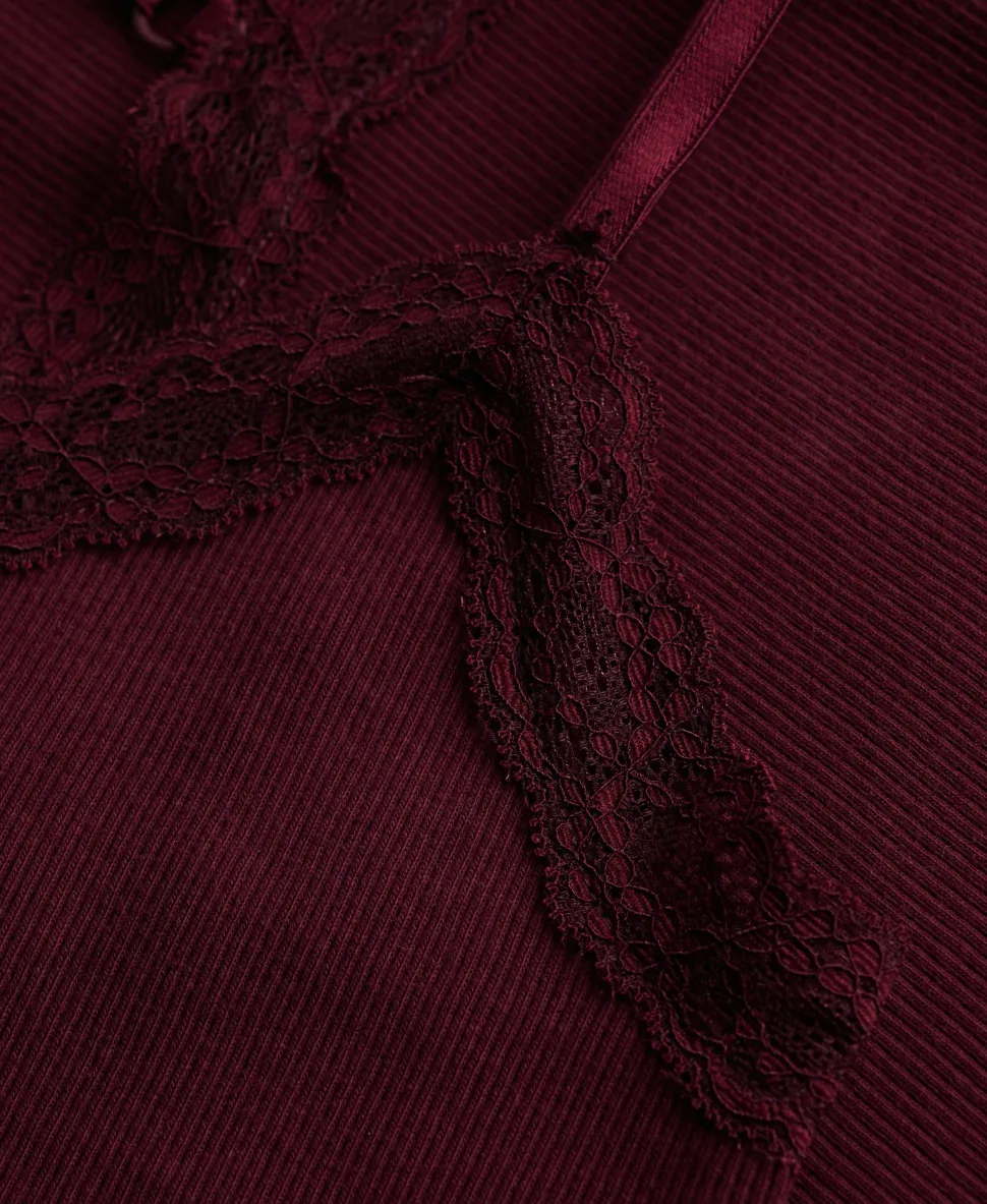 Essential Lace Trim Cropped Cami Top