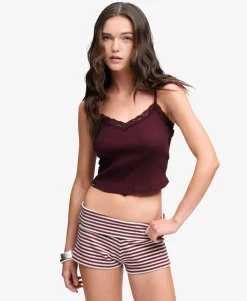 Essential Lace Trim Cropped Cami Top