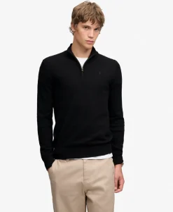 Essential Lightweight Wool Blend Half Zip Jumper
