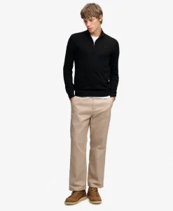 Essential Lightweight Wool Blend Half Zip Jumper